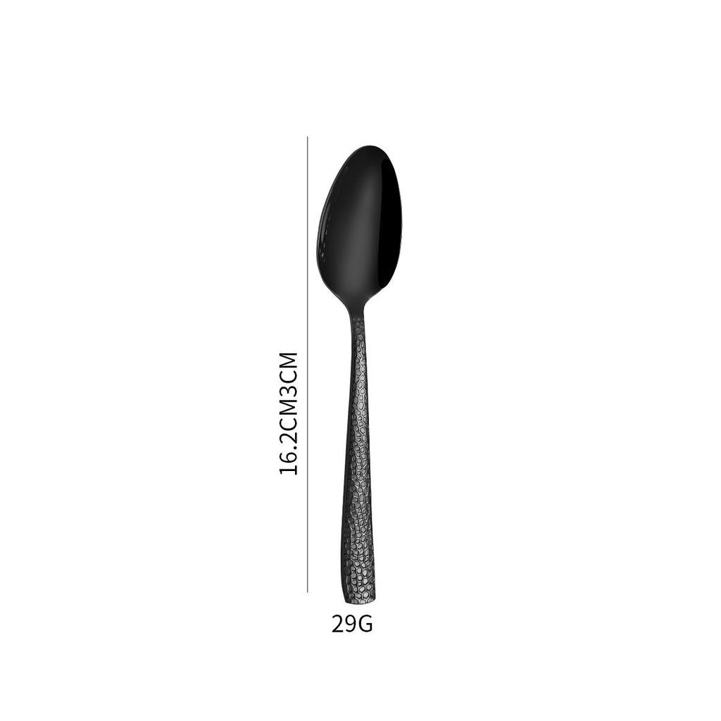 6-Piece Cross-Handle Snake Pattern Titanium-Plated Stainless Steel Cutlery Set (Knife, Fork, and Spoon)