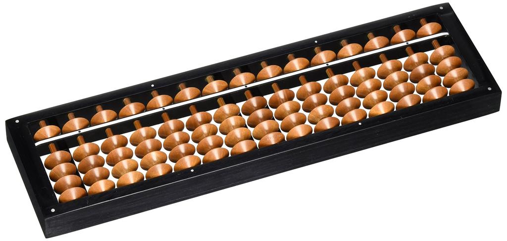 Tomoe Abacus 15-digit Standard Small Abacus 84252 with Karatama