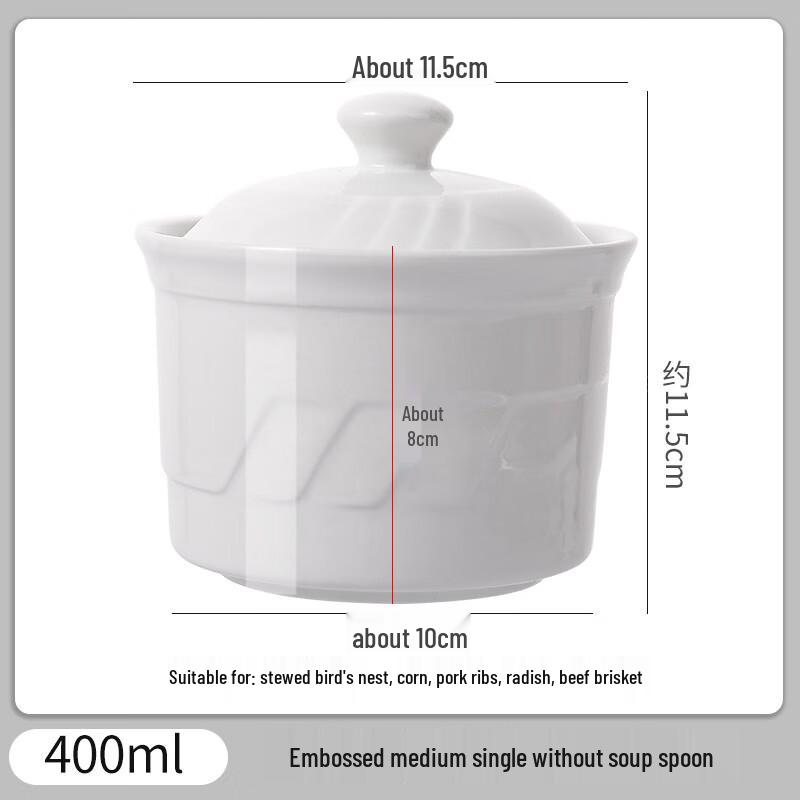 Ceramic Double Boiler Stew Pot