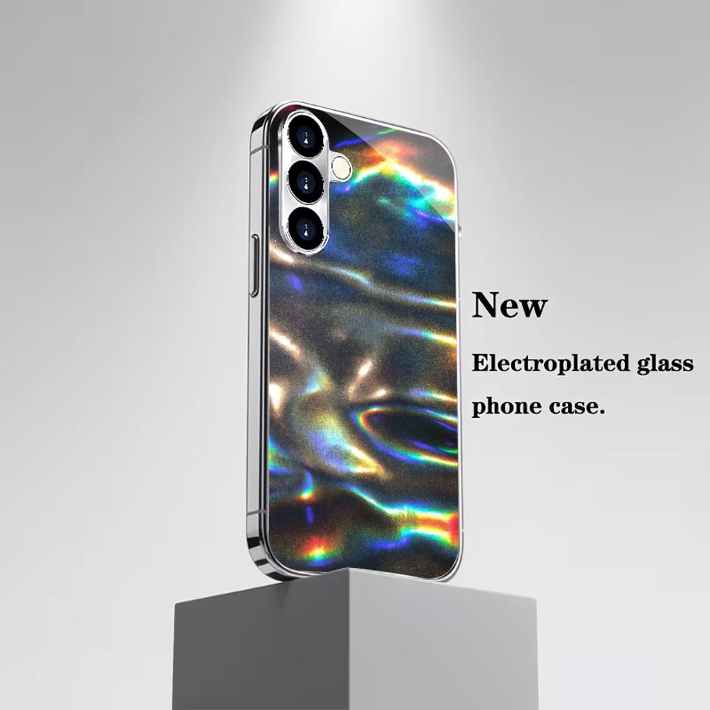 

Colorful waves PhoneCase High-end Electroplating Glass PhoneCase for Samsung Galaxy S26 S25 S24 S23 S22 S21 FE,Ultra,Plus GalaxyS25