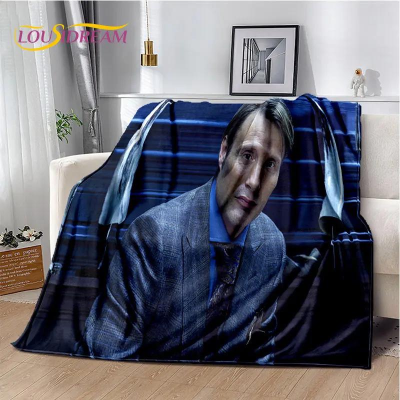 3D Mads Mikkelsen Schauspieler Star Weiche Plüschdecke, Flanelldecke Überwurfdecke für Wohnzimmer Schlafzimmer Bett Sofa Picknick Abdeckung Kinder