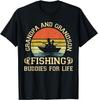 Vintage Grandpa and Grandson Fishing Buddies For Life Gift Unisex T-Shirt Mens Womens Tees Top