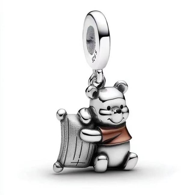 Fashionable 925 Silver Mickey Minnie Stitch Dangle Charms Bracelet Enamel Cartoon DIY Jewelry Gift