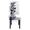4/6pcs Black and white butterfly print chair cover home decoration stretch dining chair cover washable four seasons