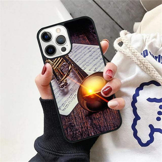 Piccolo Trumpet Brass Instruments Phone Case Cover For iPhone 17 Air 15 16e 14 13 12 Pro Max 11 Pro Max Plus Coque