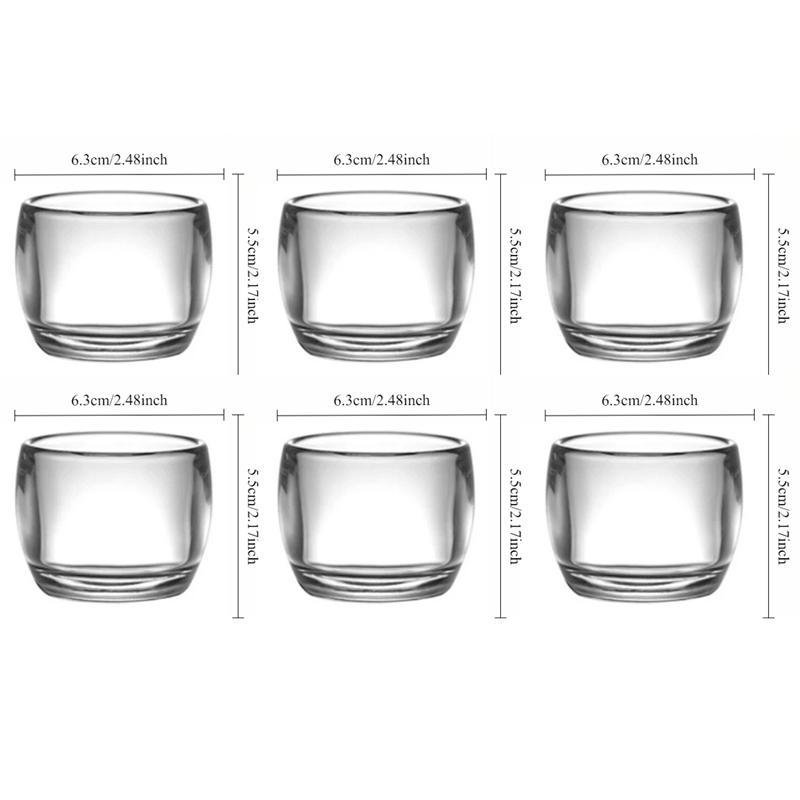 High-end Household Living Room Thickened Glass Cups Elegant Small Tea Cup Classic Chinese Style Tea Cup Suitable for Gift Giving