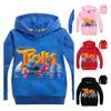 Moletom com Capuz Articulado Poppy do Filme Trolls da Dreamworks Para Crianças Roupas de Algodão Macias e Estilosas