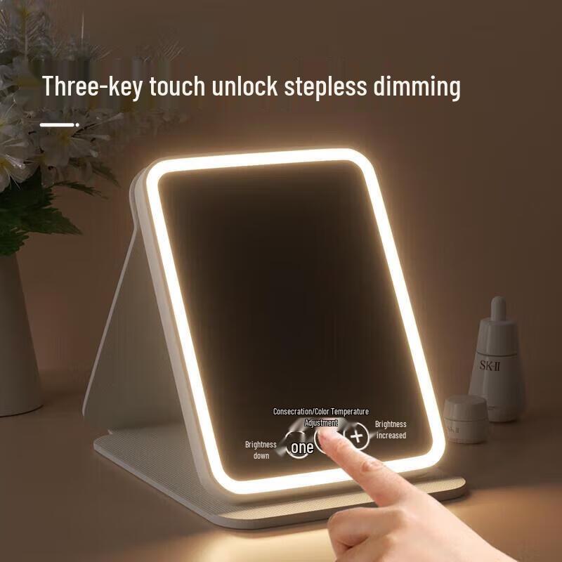 licheers LED Folding Makeup Mirror