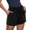 Damen Lässige Mode Hohe Taille Einfarbig Elastischer Bund Shorts
