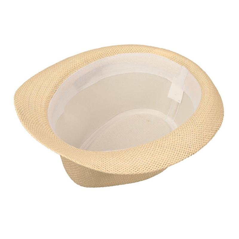 British Trilby Hat for Adult Outdoor Camping Fishing Straw Weaving Fedoras Hat