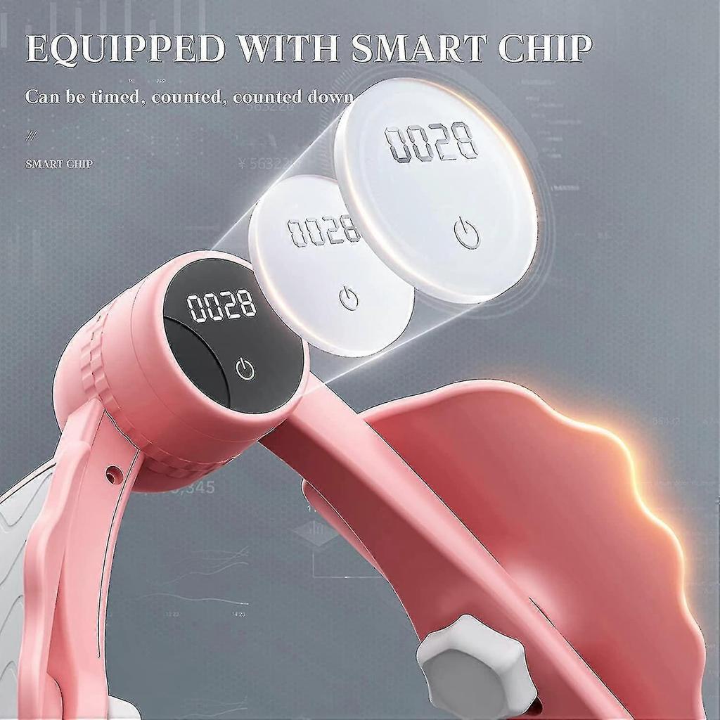 Ženský posilovač stehen, Posilovač pánevního dna Zpevňovač Roztomilý Posilovač vnitřní strany stehen Natahovač s počítatelným LCD displejem 1ks-růžový