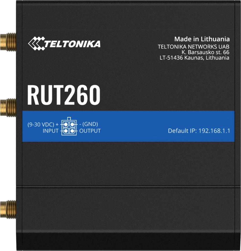 Teltonika RUT260 Industrial 4G LTE Cat 6 Router Wi-Fi Dual SIM
