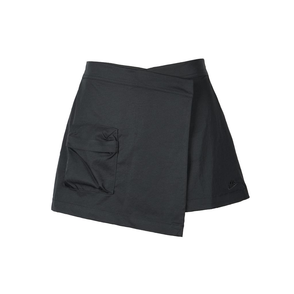 Nike Odzież sportowa Tech Pack Asymetryczna Szybkoschnąca Spódniczka Damska z Wysokim Stanem Ciemny Grafit-Czarny DV8492-010