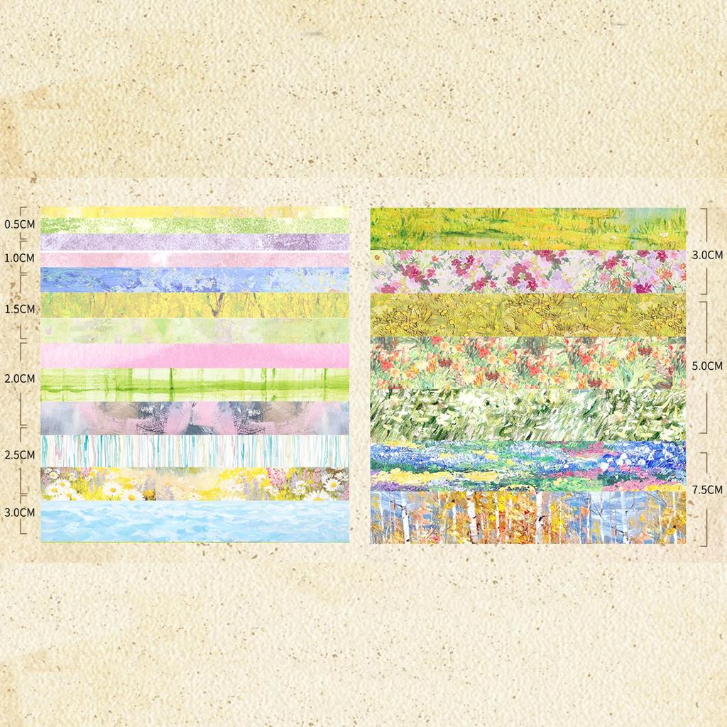 Songdao 20 Rolls Retro Masking Tape Nostalgic Vintage Washi Washi Tape for DIY Crafts Painting Set, Creativity, Tape, Women's Style, Packaging, (Oil