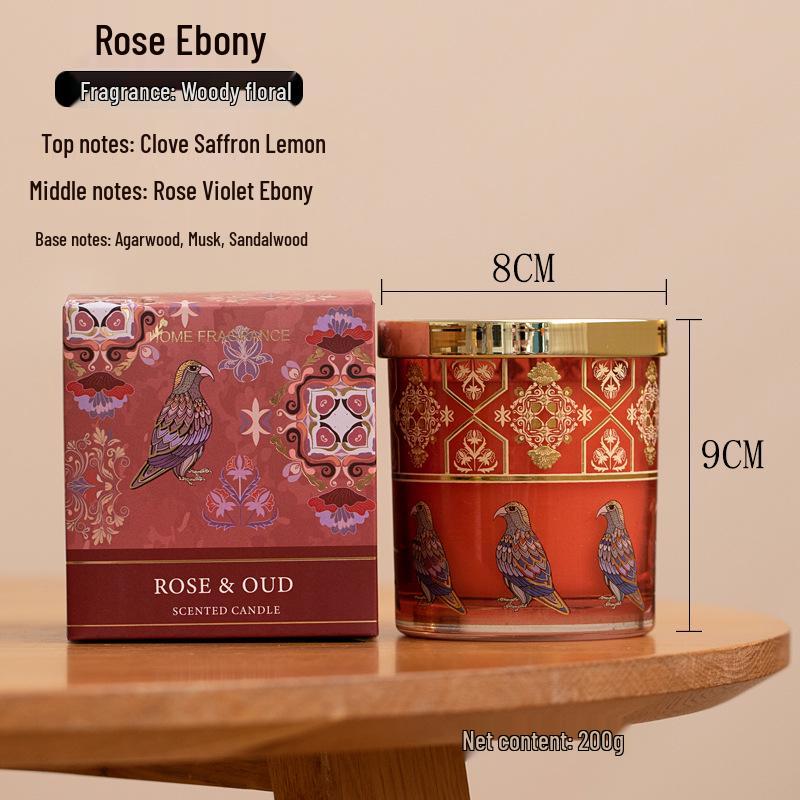 Rose Scented Soy Wax Candle - Aromatherapy Gift for Bedroom, Hotel, or Best Friend's Birthday.