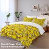 Cute Little Yellow Duck Duvet Cover Children'S Bedroom Decorative Bedding Three-Piece Digital Printing Quilt Cover