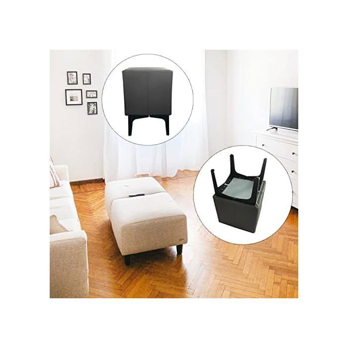 Lot de 4 pieds de meubles métal noirs 15 cm – Pieds canapé/table basse robustes (80 kg/plot)