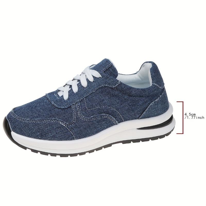 Women's Lightweight Casual Sneakers - Breathable Fabric Upper, Rubber Sole, Round Toe & Lace-Up Closure, All-Season Comfort for Casual Attire