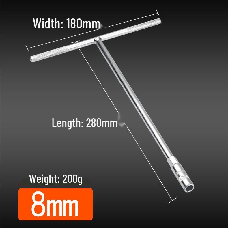 Motorcycle T-Handle Hex Socket Wrench, 6/7/8/10/14/17mm