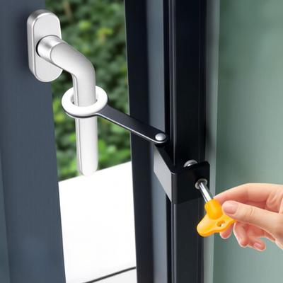 Aluminum Alloy Window Lock Stopper Sliding Window Anti-theft Lock Window Sliding Door Baby Kids Child Safety Doors Lock