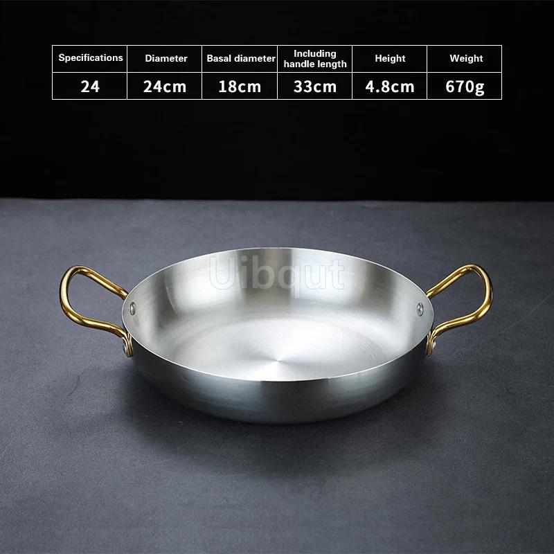 

Испанская горшочка для риса с морепродуктами, двойная золотая сковорода, блюдо для пасты, круглая тарелка для стейков, панели olla, сухая кастрюля из нержавеющей стали, кухонные принадлежности