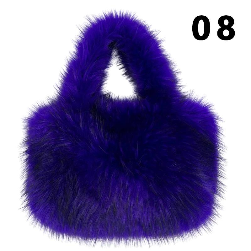 

Faux Fur Tote Bag for Women Large Capacity Fluffy Plush Winter Warm Shopper Shoulder Bag Commuter Friendly Fashion Handbag