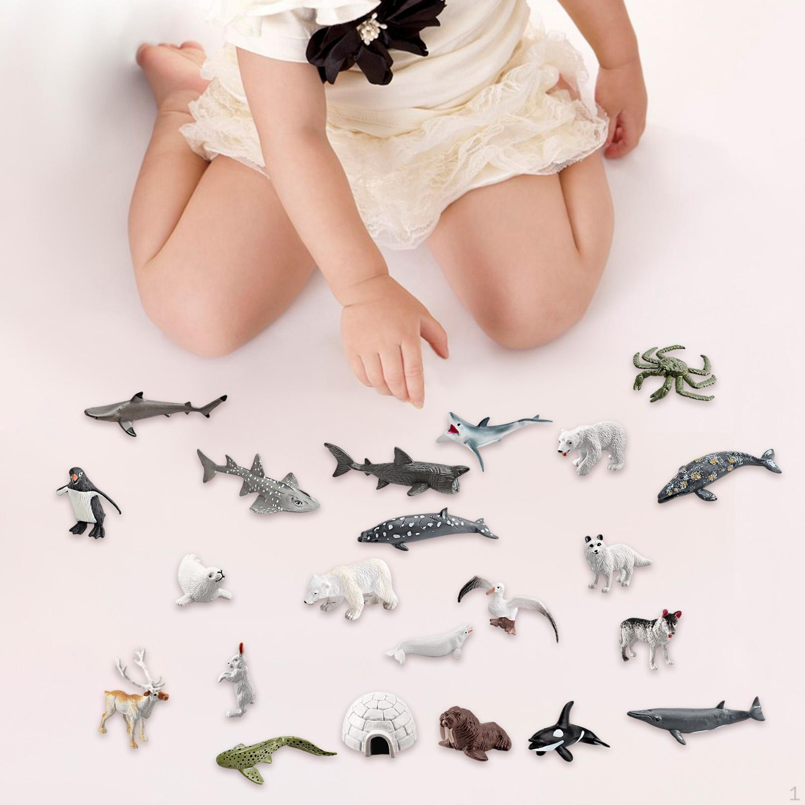 

22 шт. Фигурки морских животных Мини-фигурки животных Реалистичные полярные для Style B