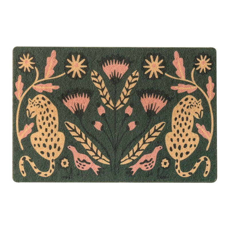 American retro high-end home floor mat, door blanket, porch foot pad, silk ring, dirt-resistant, washable and cutting carpet