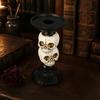 Dekoracja Halloween Gotycki Świecznik Kolumnowy Żywiczny Świecznik z Czaszką Kruka Wytrzymały Stojak