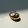 New Creative Smooth Water Drop Rings for Women Vintage Geometric Adjustable Croissant Open Finger Nail Ring Couple Jewelry Gifts