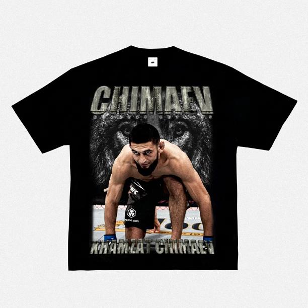 2025 New Fashion 100% Cotton Men T-shirt Fight Y2k Printing Short Sleeve American Retro Small Neckline Fighting Top Retro Top