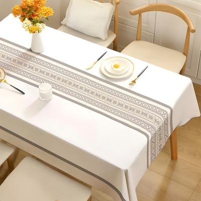 Home Tablecloth Modern Minimalist Printed Anti Scald Wash Free Table Mat Rectangular Insulated Coffee Table Cloth Restaurant Decorative Fabric