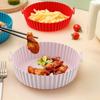 1PC of 17cm Air fryer silicone baking tray reusable food grade silicone air fryer liner non stick air fryer accessories