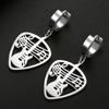 Teamer Vintage Musical Instrument Guitar Note Hoop Earrings Stainless Steel Music Party Rock Punk Pendant Jewelry for Women Girl