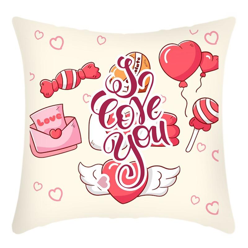 

Чехол на подушку для офисного дивана с предложением ко Дню святого Валентина и принтом в форме сердца, роскошный чехол для подушки для домашнего декора 40x40cm