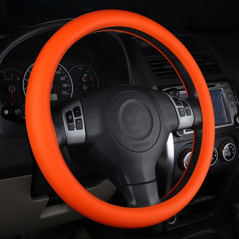 Car Styling Universal Silicone Steering Wheel Glove Cover Texture Soft Multi Color Silicon Accessories.