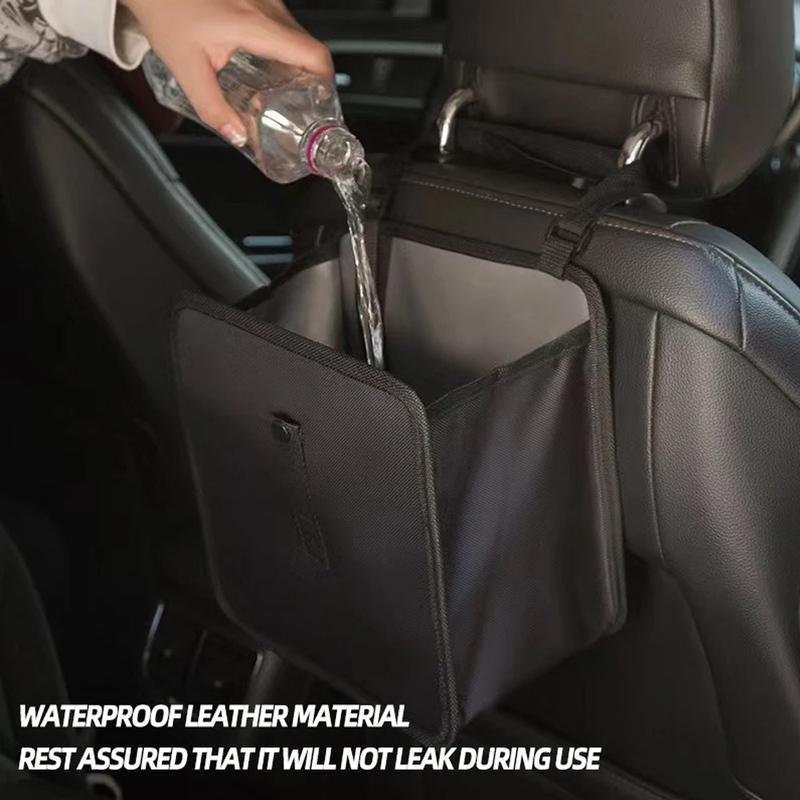 1pc Auto Accessories Car Seat Back Waterproof Storage Hanging Garbage Bin Large Capacity Multifunction Foldable Organizer Bag