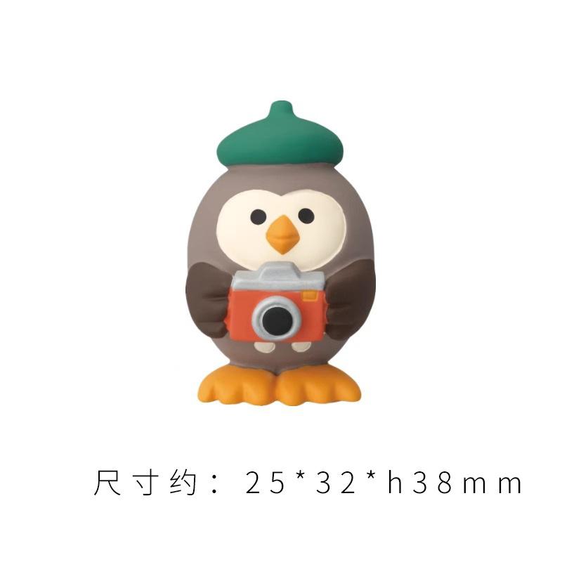 INS ZAKKA Resin Ornaments Autumn Harvest Chestnut Series Persimmon Tree Thief Cat Camera Prop Japanese Mini Home Decoration Gift