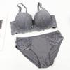 Sexy Lace Lingerie Set with Underwire Bra for Support and Side Boob Reduction Breathable Thin Bra and Comfortable Panties