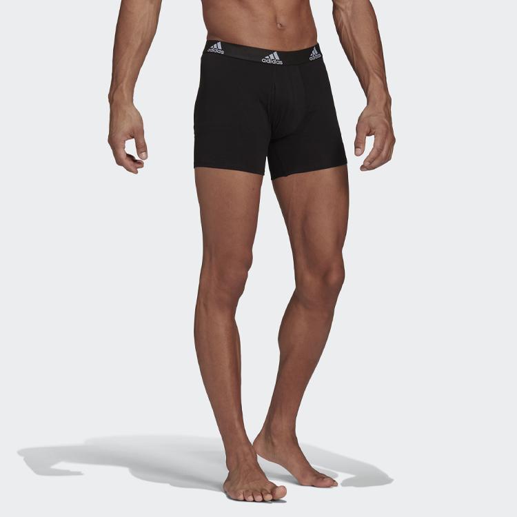 Adidas 3-Pack Performance Training Boxer Briefs Men Underwear Black GU8889