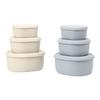 New Food Grade Silicone Lunch Box with Lid 200/300/600ML Microwave Oven Lunch Box Leak Proof Heat Resistant Storage Box Picnic