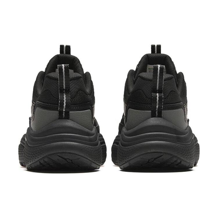 New Anta Starlight Cushioning And Breathable Low Top Chunky Sneakers Women's Black 922348837-6