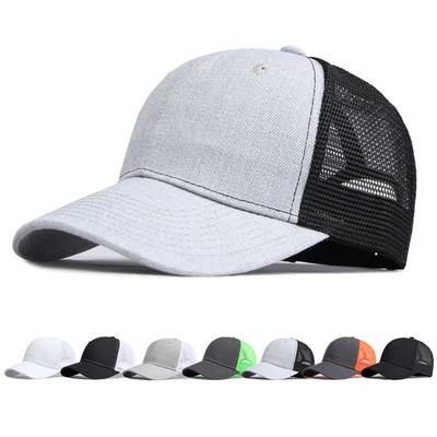 HT4752 Baseball Cap Men Women New Breathable Trucker Mesh Cap 6 Panels Baseball Hat Stylish Patchwork Spring Summer Snapback Cap