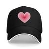 Pink Heart Design Black Baseball Cap Fashion StateUnisext Accessory for Casual Wear and Everyday Style