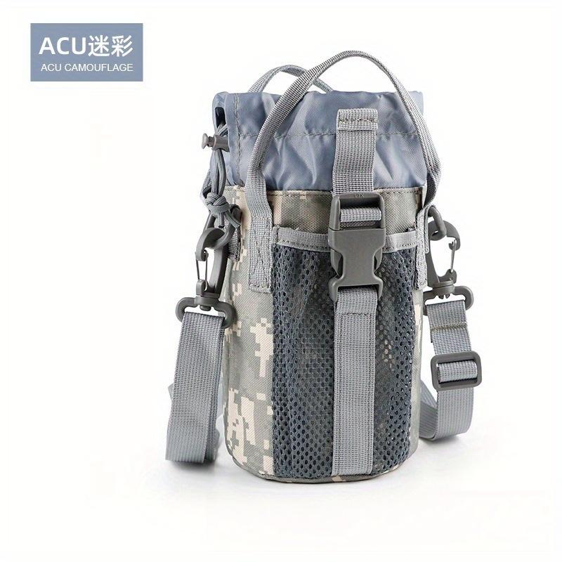 

1PC Tactical Water Bottle Holder Hydration Bag Backpack Comes with Removable Shoulder Strap Adjustable Drawcord and Snaps Can Hold 1.5L Water Bottle
