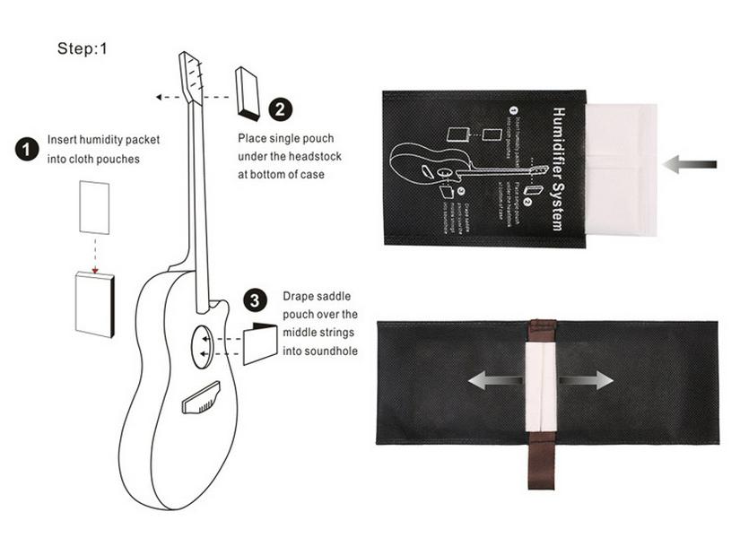 Automatic Acoustic Guitar Humidifier Bag for Soundhole