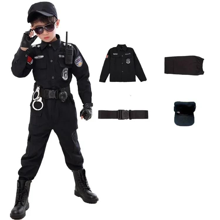 SWAT Politiepakken voor Kinderen, Carnavals Politieuniform voor Kinderen, Leger, Politieagent, Soldaat, Hallo 120