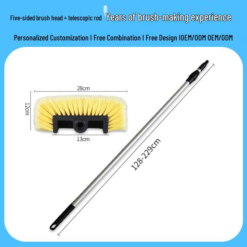 Long Handle Car Wash Brush - Scratch-Free Mop for Safe Car Cleaning