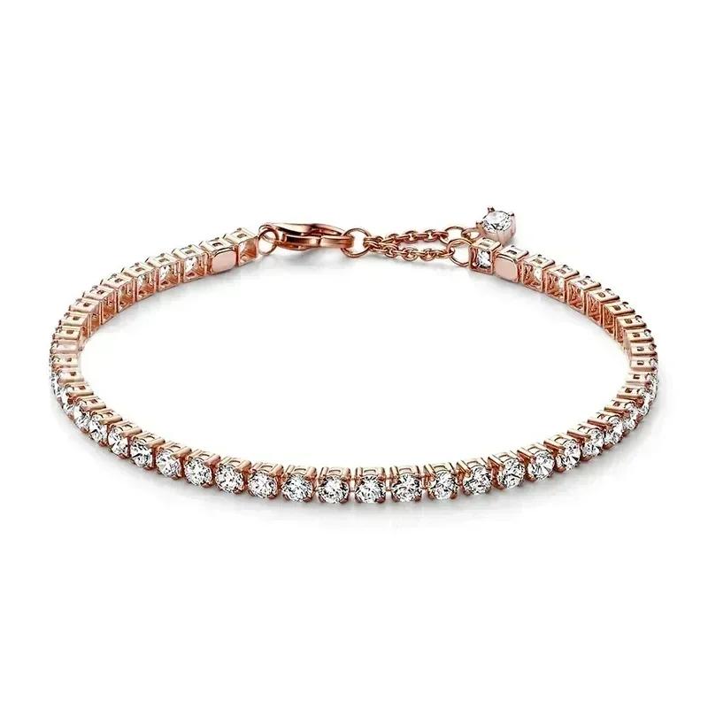 Bracelet en Argent Sterling 925 Zirconium Bleu en Forme de Cœur: Un cadeau luxueux pour les femmes en ce jour spécial