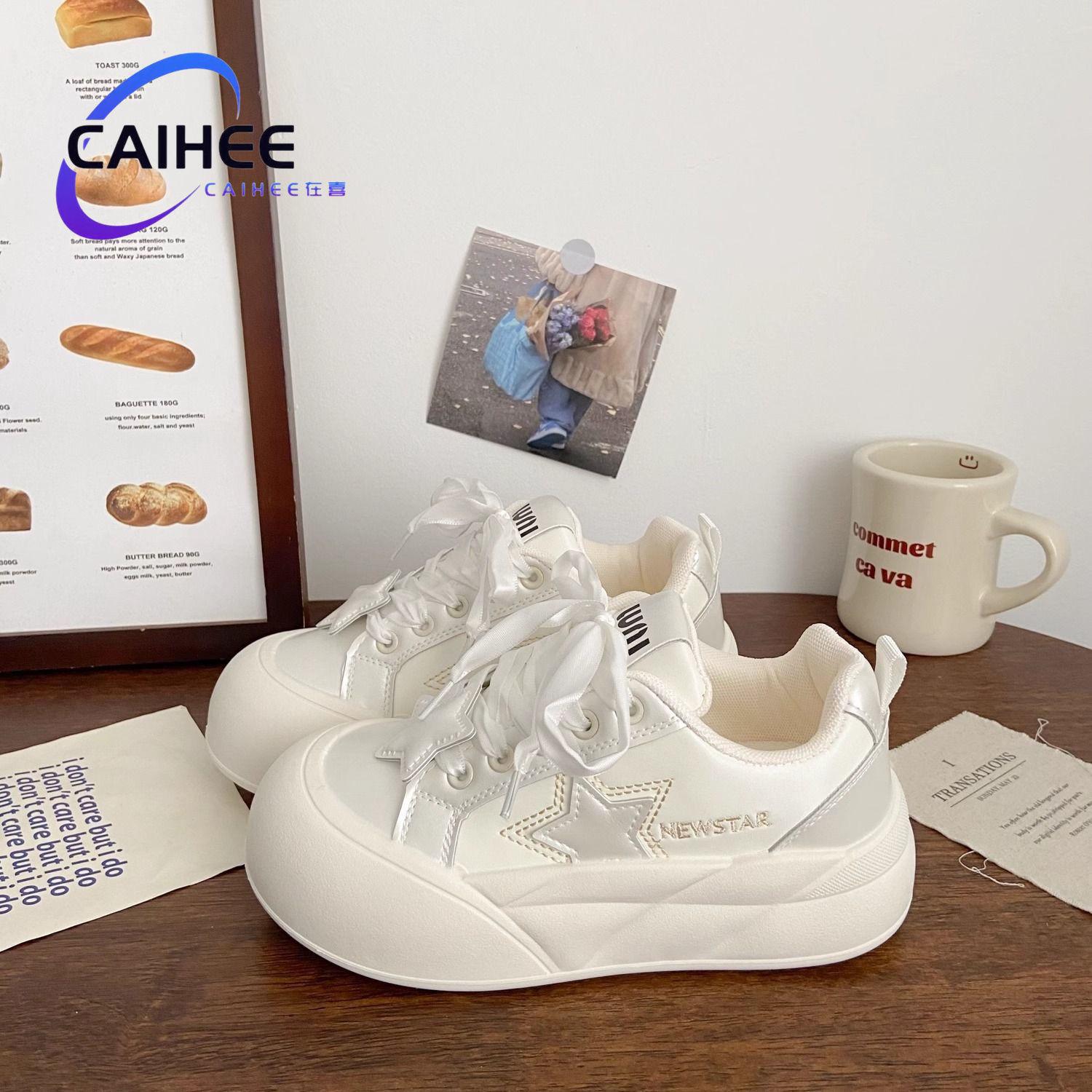 

Ugly cute platform white shoes female stars 2025 autumn new ins tide niche Korean version low-top student board shoes 35